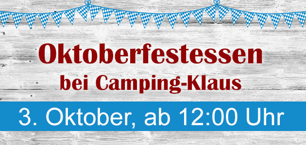 Oktoberfestessen im Camping-Imbiss